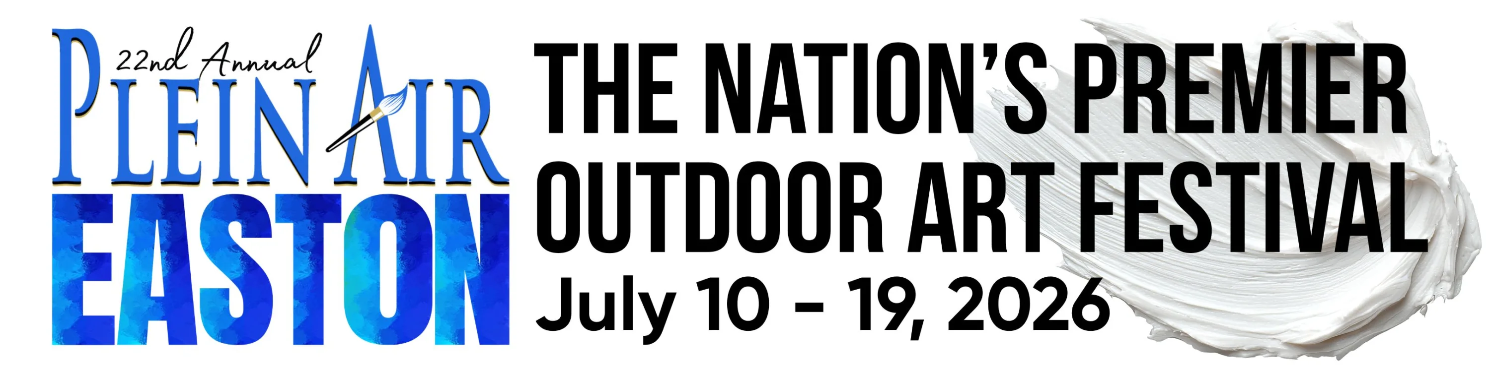 Plein Air Easton banner, with dates July 10-19, 2026