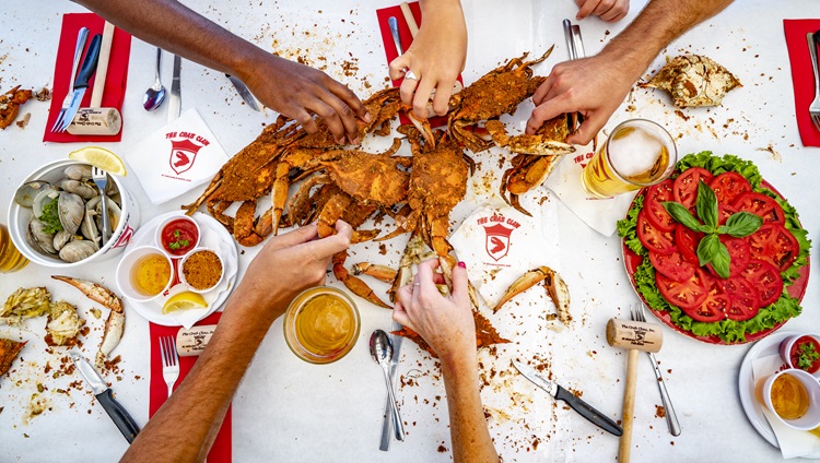 Maryland Blue Crabs at The Crab Claw Restaurant in St. Michaels, Maryland.