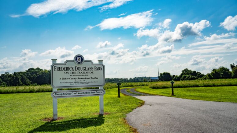 Frederick Douglass park sign in Talbot County.