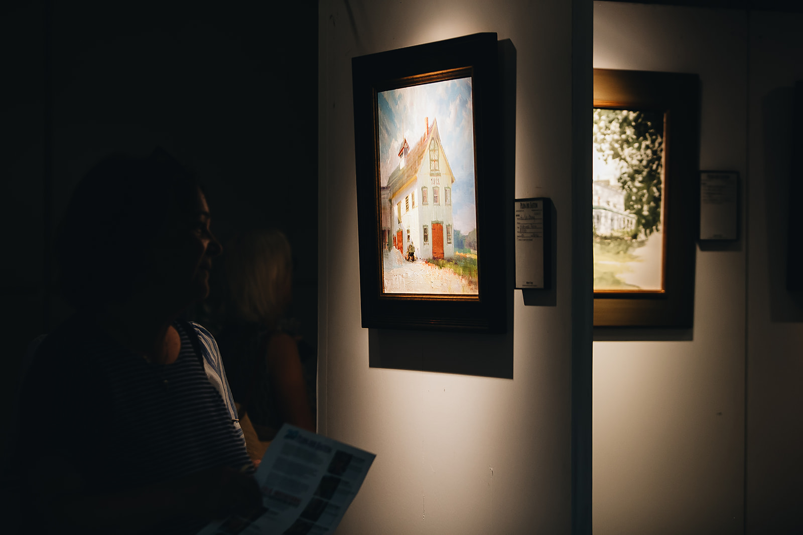 Plein Air Easton painting display.