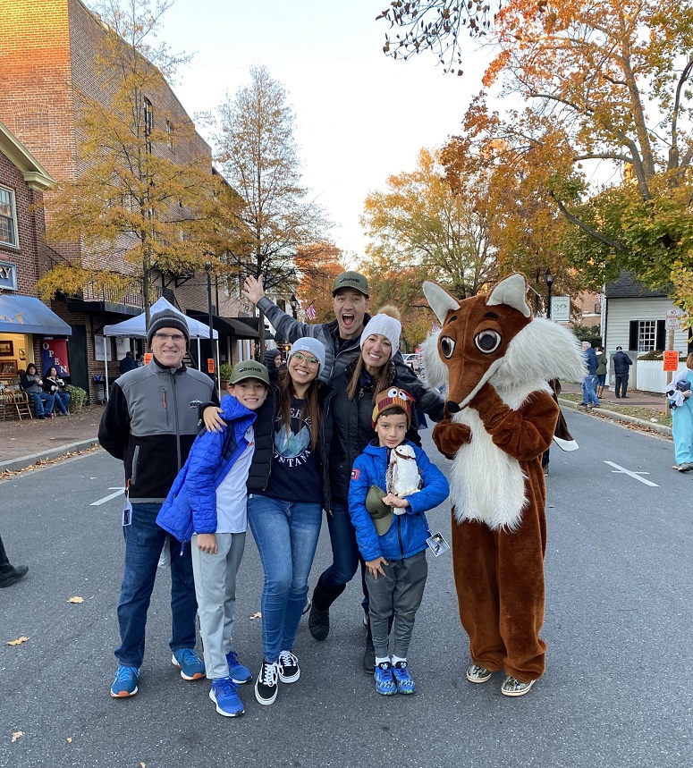 Family photo at the Waterfowl Festival