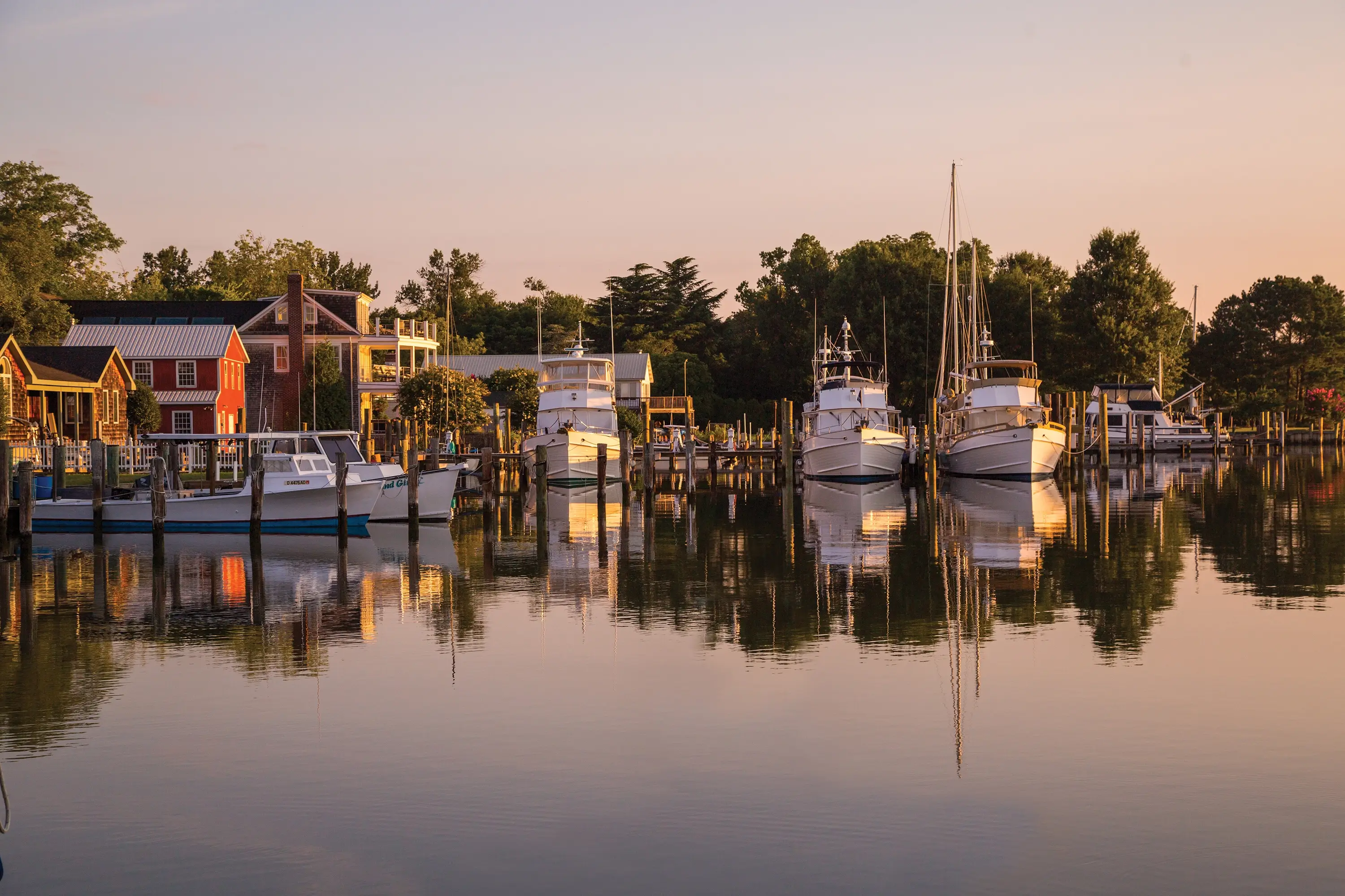 Oxford marina morning Talbot County.