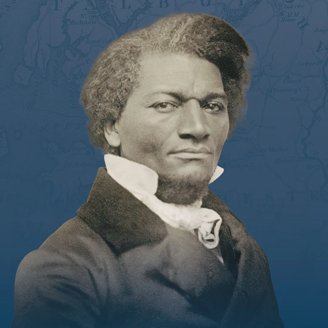 A photo of Frederick Douglass.