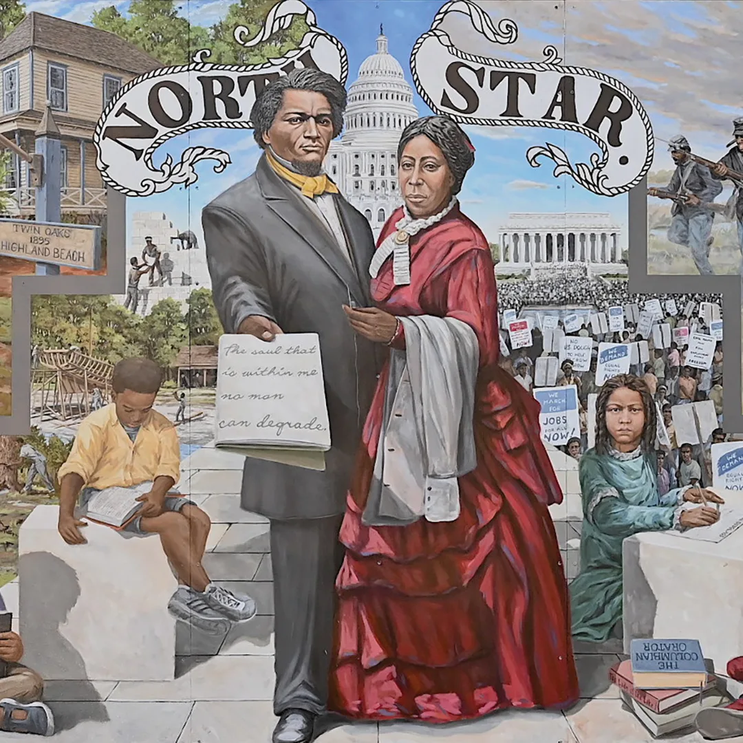 The Frederick Douglass mural.