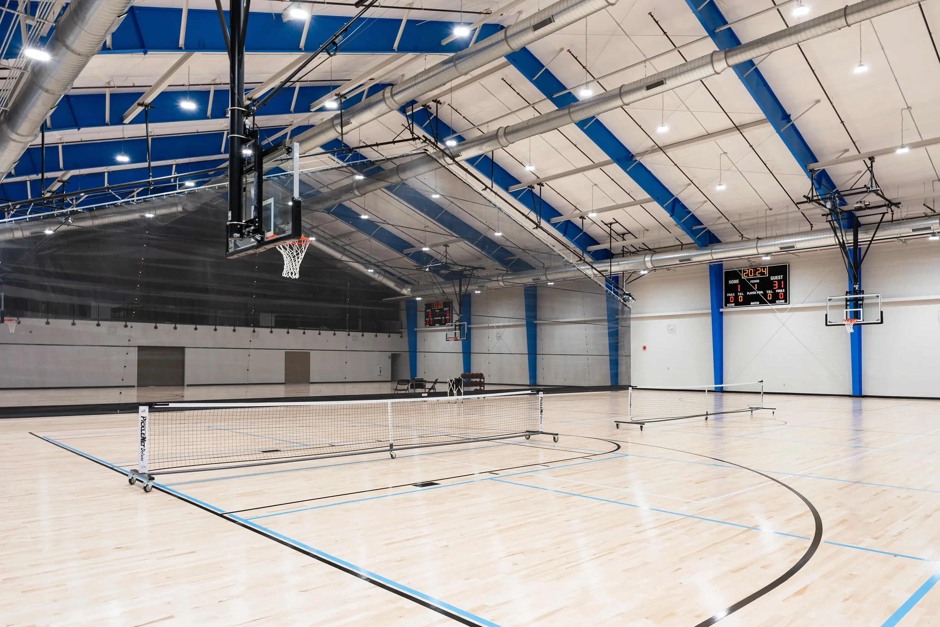 Talbot County community center basketball court.