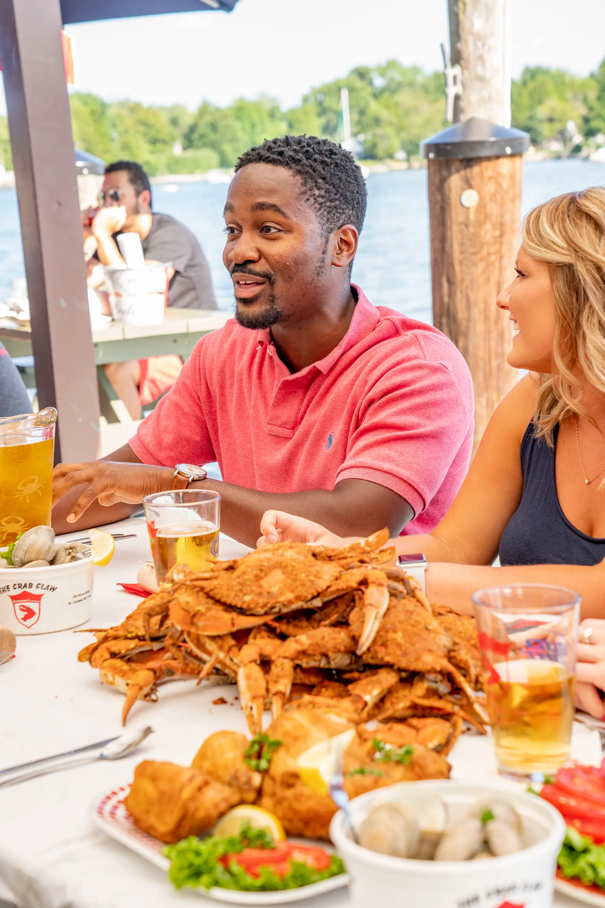 A man eating crabs in Talbot County.