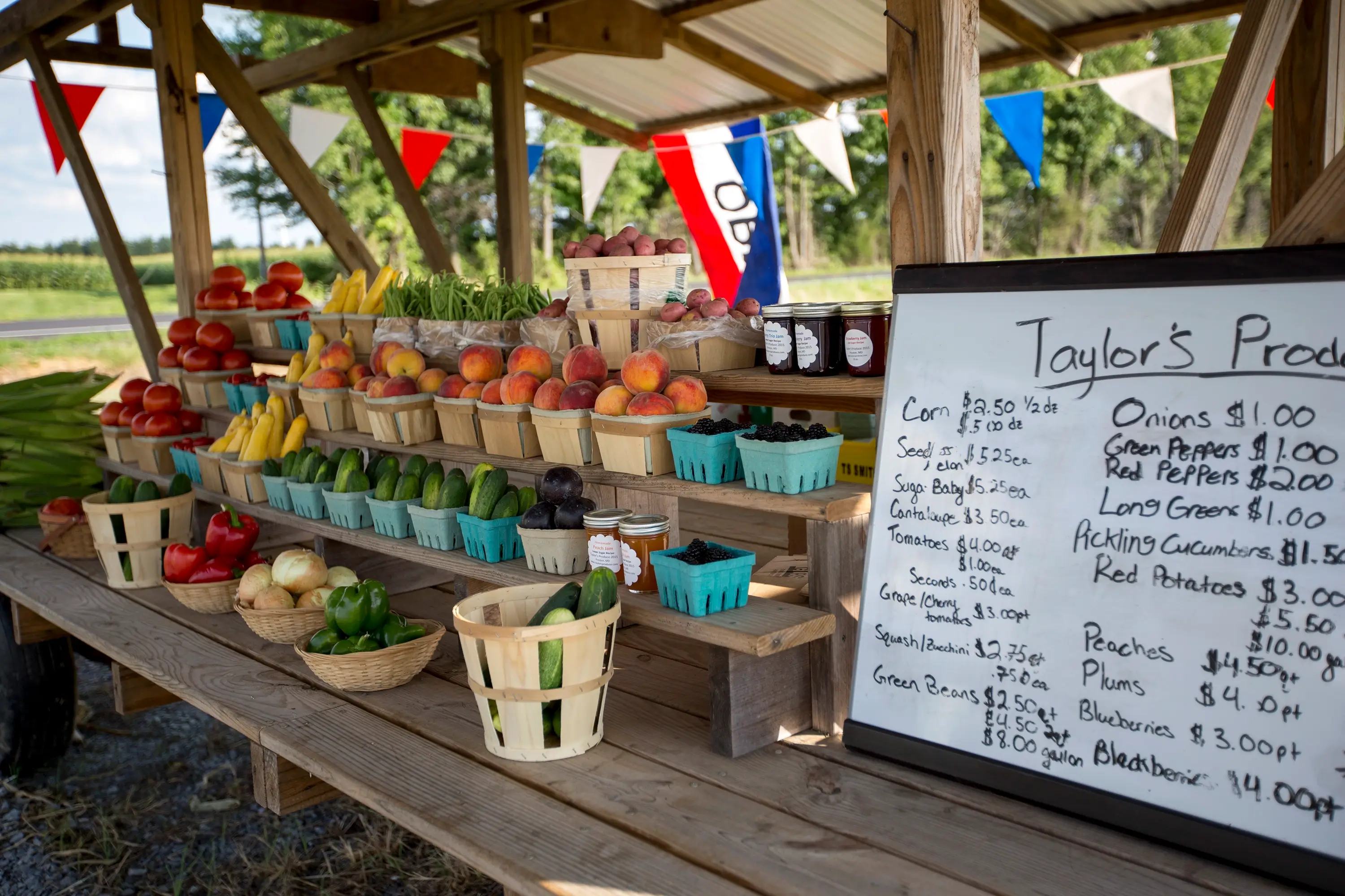 Taylor's Produce stand in Talbot County.