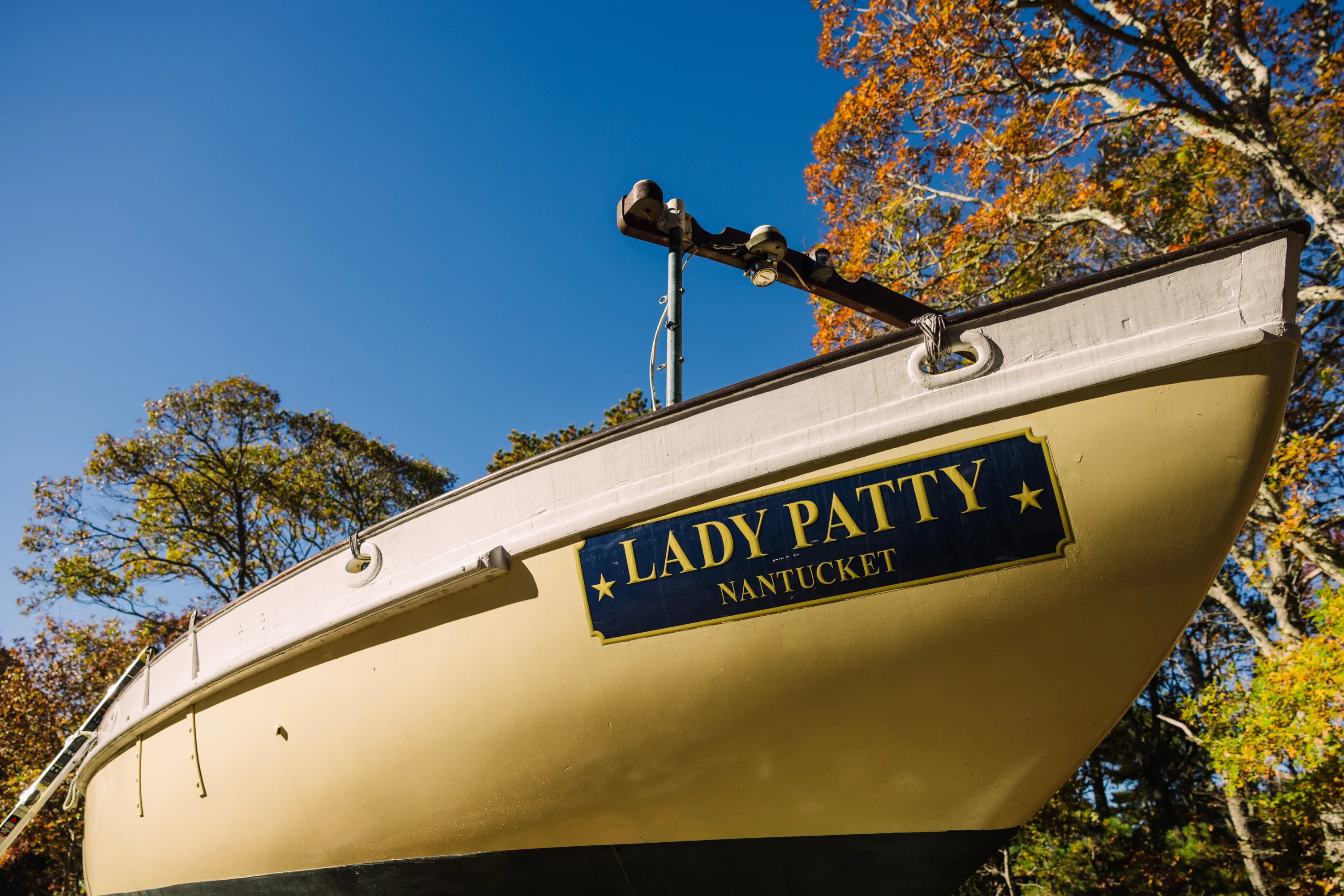 Lady Patty sailboat, which is white in color.