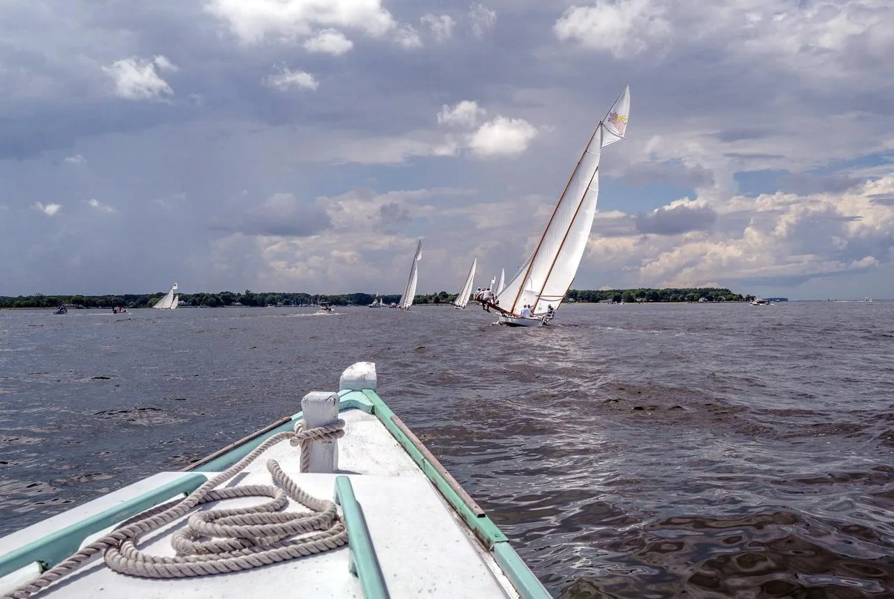 Chesapeake Bay log canoes on the Miles River